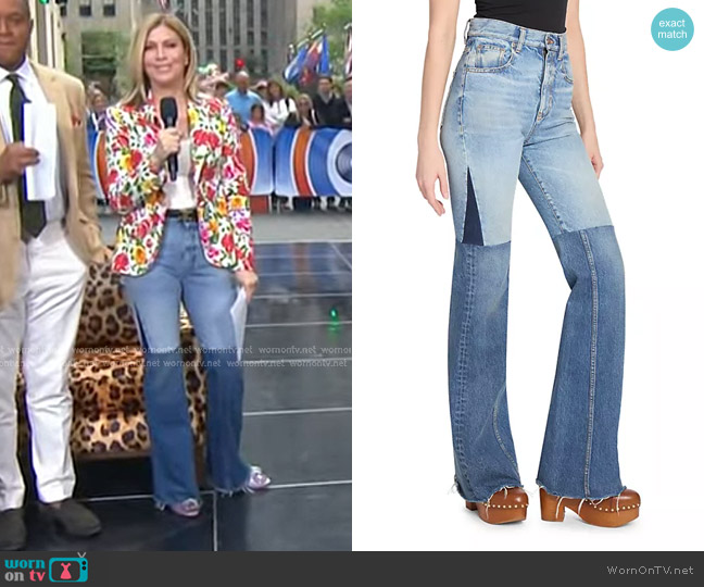 Chloe Paneled Mid-Rise Jeans worn by Jill Martin on Today