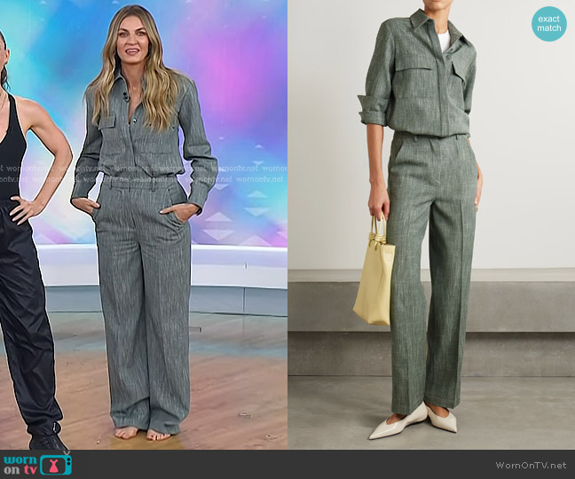 Co Wool Blend Shirt worn by Erin Andrews on Today