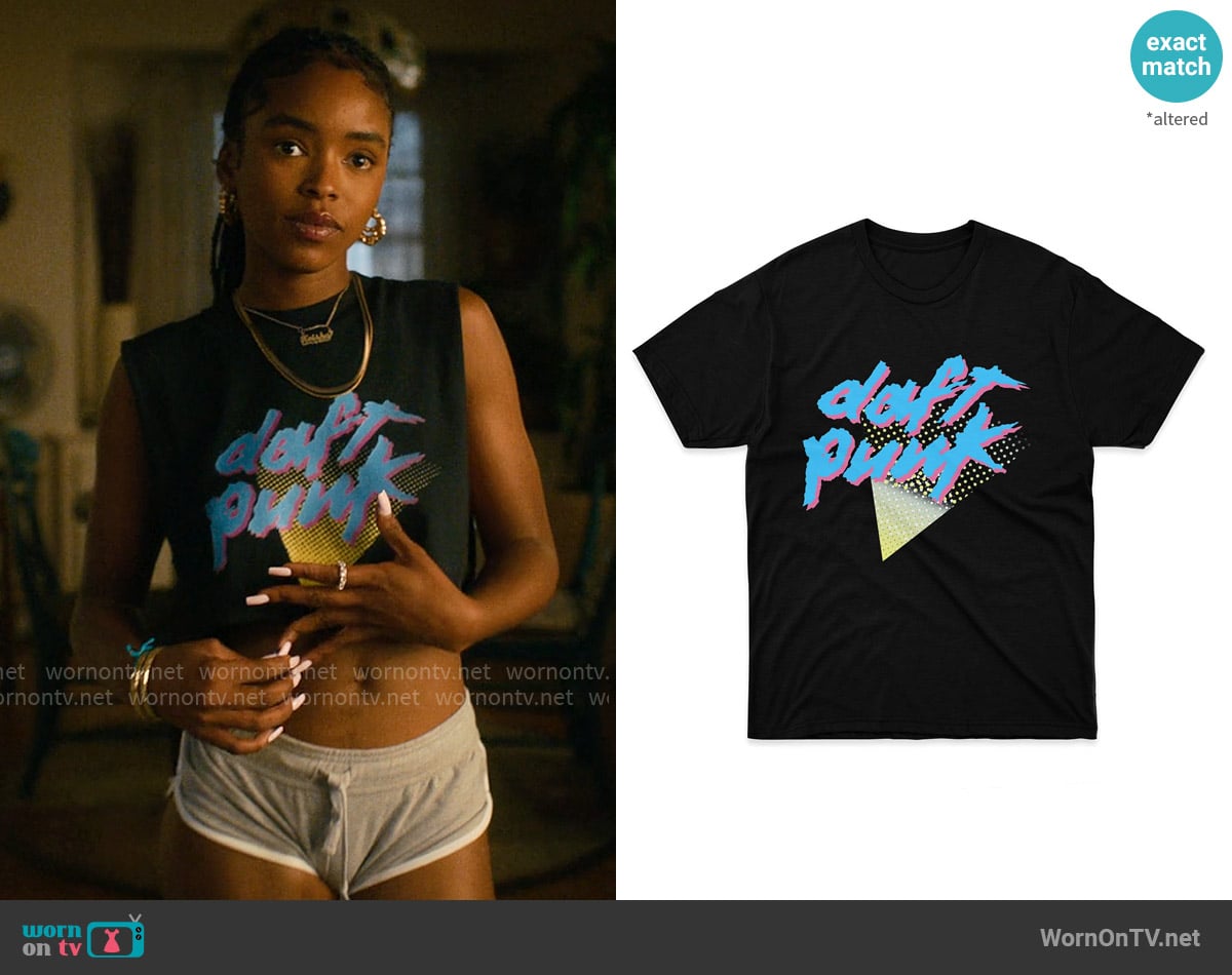 Vintage Daft Punk T-shirt worn by Keisha Clark (Lovie Simone) on Forever