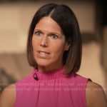 Dana Jacobson’s pink mock neck top on CBS Mornings