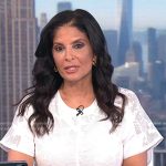 Darlene’s white short sleeve lace dress on Today