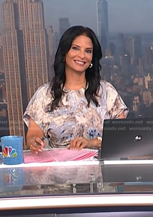 Darlene’s marble print dress on Today