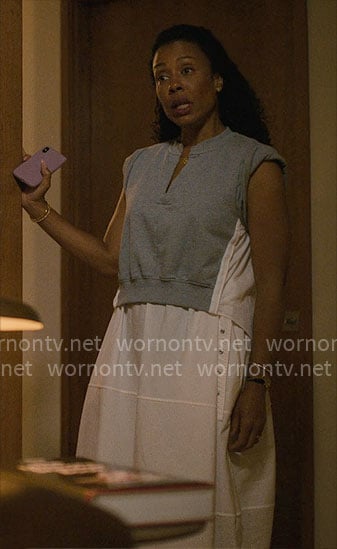 Dawn’s grey layered dress on Forever