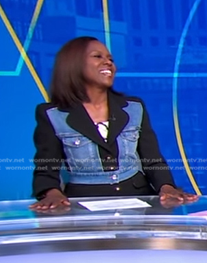 Deborah’s denim panel blazer on Good Morning America