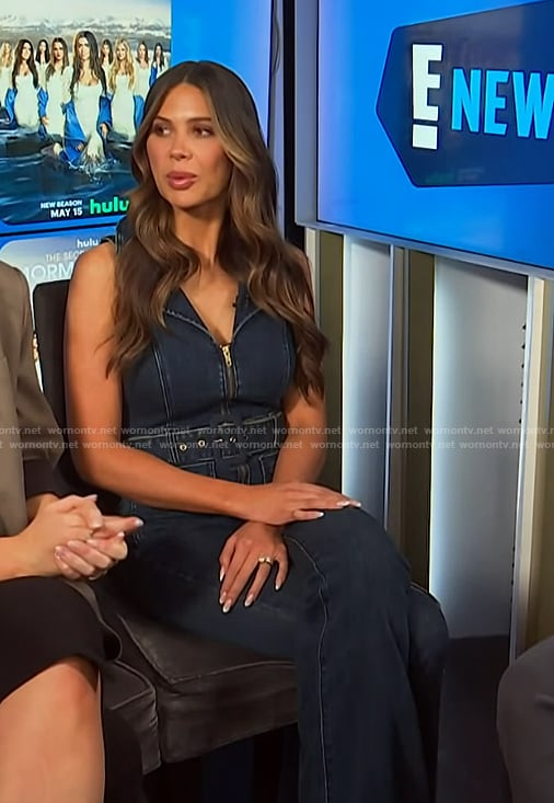 Demi Engemann’s denim jumpsuit on E! News