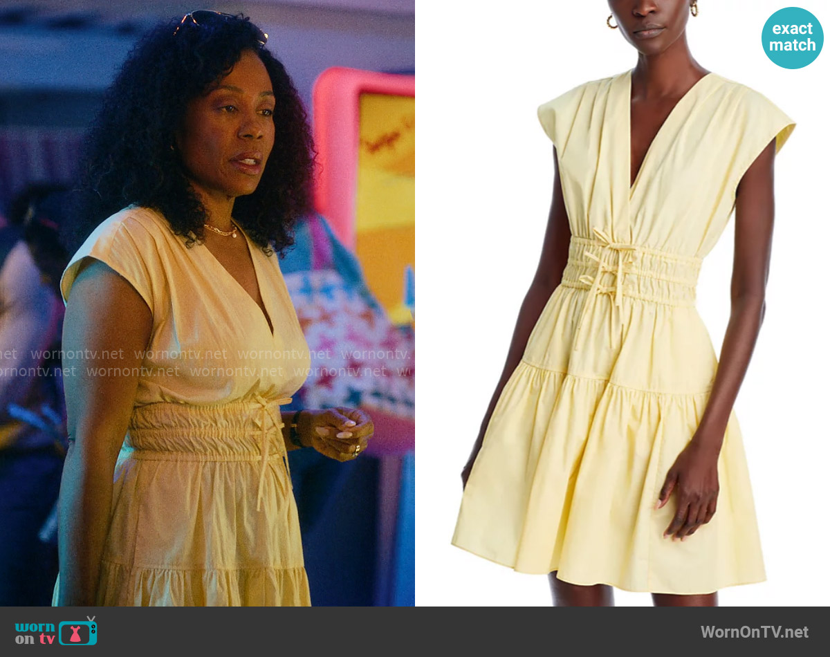 Derek Lam 10 Crosby Tora Cotton V Neck Dress worn by Dawn Edwards (Karen Pittman) on Forever