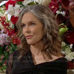 Diane’s black asymmetric dress on The Young and the Restless
