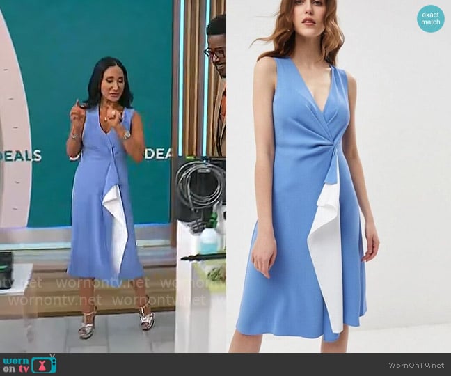 Diane von Furstenberg Addison Dress worn by Elizabeth Werner on CBS Mornings