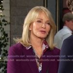 Marlena’s purple double breasted blazer on Days of our Lives