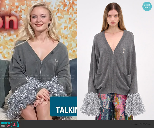 トップス Doublet - CHEERLEADING POMPON CARDIGAN トップス Doublet - CHEERLEADING POMPON CARDIGAN doublet: Tan