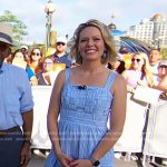 Dylan’s blue striped midi dress on Today