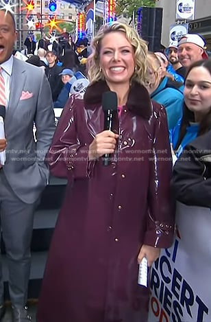 Dylan’s fur collar rain coat on Today