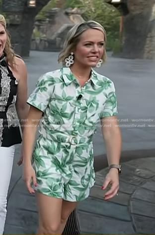 Dylan’s green floral print romper on Today