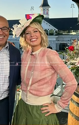 Dylan’s pink check cardigan on Today