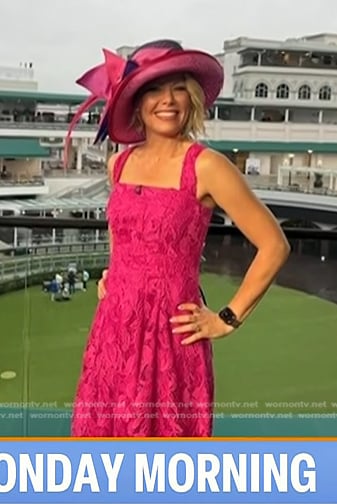 Dylan’s pink floral lace dress on Today