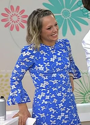 Dylan’s blue floral long sleeve dress on Today