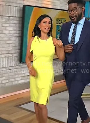 Elizabeth Werner’s yellow dress on CBS Mornings