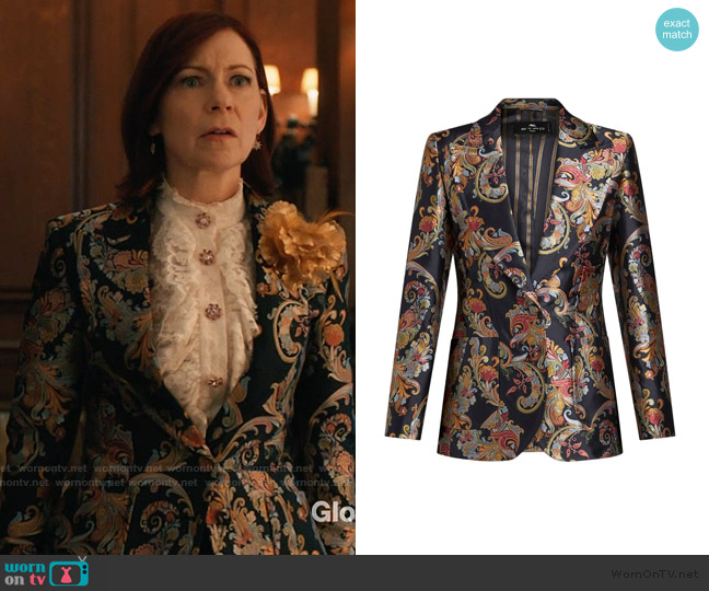 Etro Paisley-print fil-coupé jacquard jacket worn by Elsbeth Tascioni (Carrie Preston) on Elsbeth