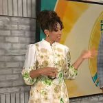 Gabrielle Kerr’s floral belted dress on CBS Mornings