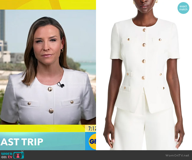 Generation Love Reyes Jacket in White worn by Mary Bruce on Good Morning America
