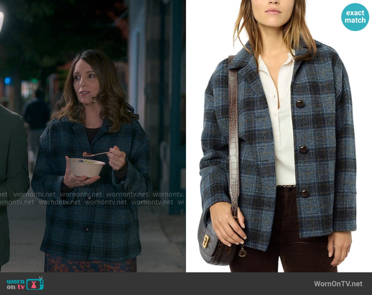 Gerard Darel Mayssane Wool Jacket worn by Kate (Tina Fey) on The Four Seasons