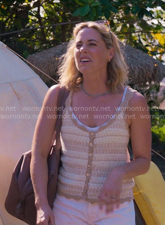 Ginny’s stripe knit tank top on The Four Seasons
