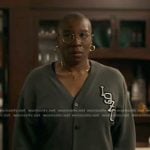 Hen’s grey embroidered cardigan on 9-1-1