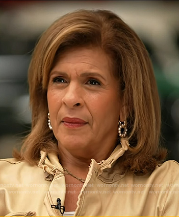 Hoda’s pearl hoop earrings on Today