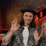 James Bay’s printed denim shirt on The Voice