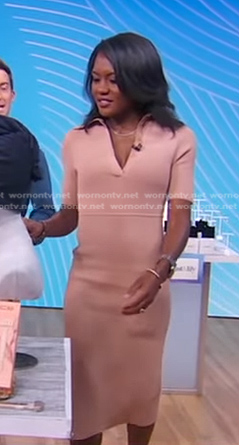 Janai’s pink polo dress on Good Morning America