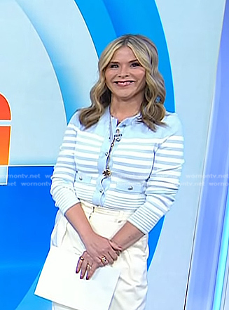 Jenna’s blue striped cardigan on Today