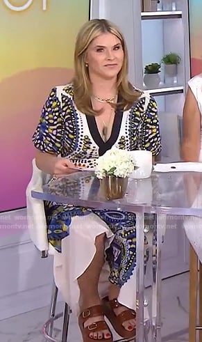 Jenna’s brown leather platform sandals on Today