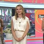 Jenna’s white ankle strap sandals on Today
