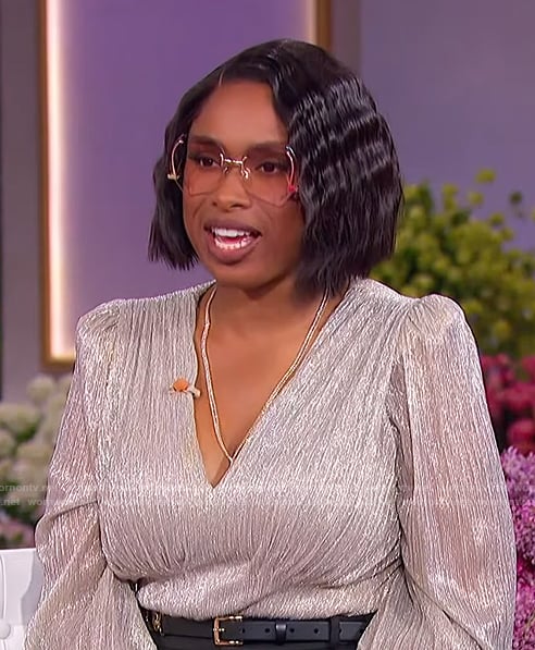 Jennifer’s metallic bodysuit on The Jennifer Hudson Show