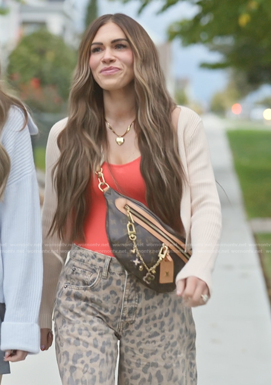 Jessi’s leopard print pants on The Secret Lives of Mormon Wives