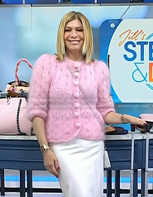 Jill’s pink knit cardigan on Today