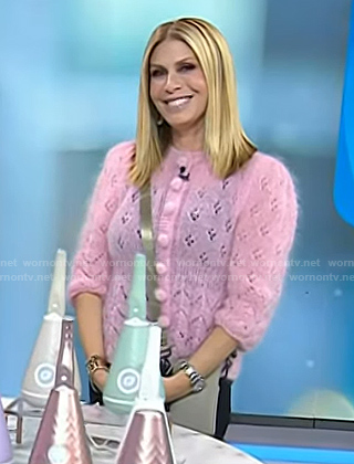 Jill’s pink knit cardigan on Today