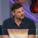 John’s striped polo on The Kelly Clarkson Show