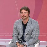 Josh Hartnett’s blue print polo and grey suit on Today
