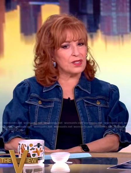 Joy’s short sleeve denim blazer on The View
