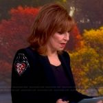 Joy’s black heart embellished blazer on The View