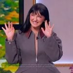 Julia Michaels’s gray peplum jacket on The Jennifer Hudson Show