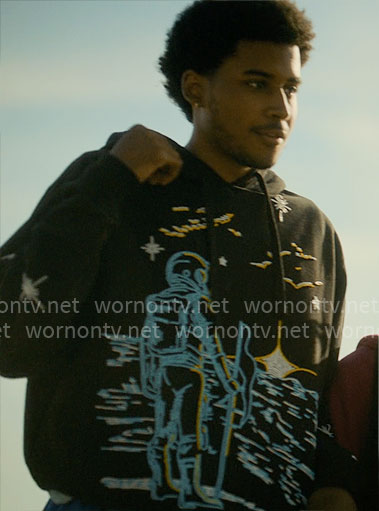 Justin’s astronaut hoodie on Forever
