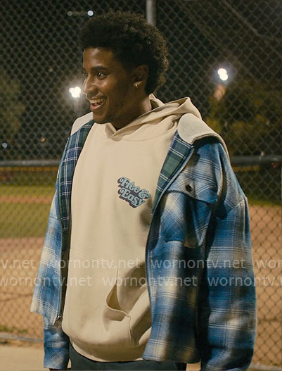 Justin’s Free & Easy hoodie and plaid jacket on Forever