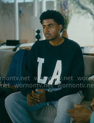 Justin’s black LA sweater on Forever