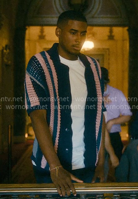Justin’s striped crochet shirt on Forever