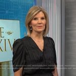 Kate's black gathered top and geometric print skirt on NBC News Daily