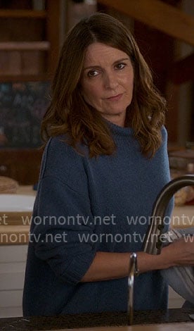 Kate’s blue sweater on The Four Seasons