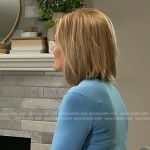 Kate Snow’s blue button cuff sweater on Today