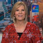 Kate’s red floral wrap top on NBC News Daily